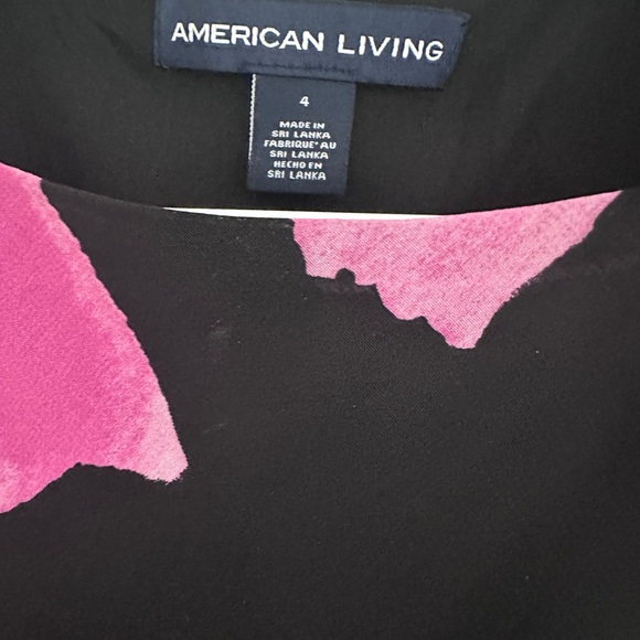 Anerican living Floral Sleeveless Black and Pink Dress - Picture 3 of 3